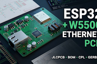 design esp32 w5500 ethernet pcb for jlcpcb assembly with bom and cpl
