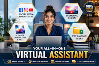 be your expert virtual assistant for social media ai and admin tasks