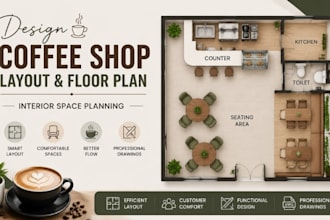 design coffee shop layout, cafe floor plan interior space planning