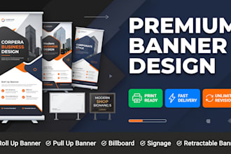 design roll up banner, pull up banner signage design, retractable banner