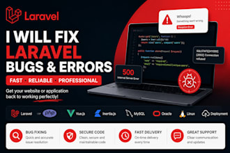 fix laravel bugs, errors, and backend issues