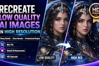 recreate your low quality ai generated image in high resolution