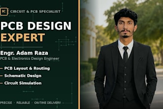 design professional pcb layout, schematic, gerber files using kicad,easyeda