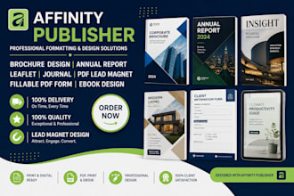 do affinity publisher, catalog layout, book design, brochure magazine cover