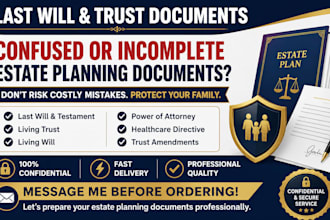 proofread and professionally format your living trust documents