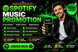 boost spotify streams, monthly listeners, and followers organically