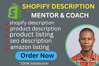 write SEO shopify product descriptions and product listings