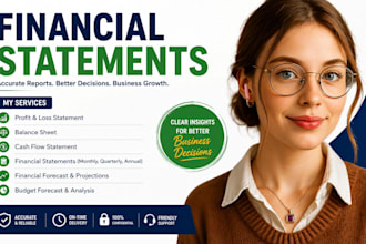 create profit and loss, balance sheet, financial statements and forecast