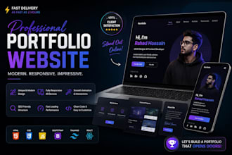 design a professional and creative portfolio in 2 hr