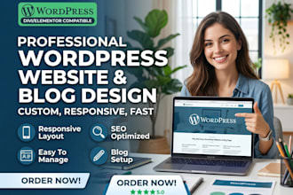 design and develop a professional blog and wordpress website