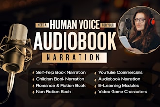 narrate your audible audiobook voice over for acx standards female character