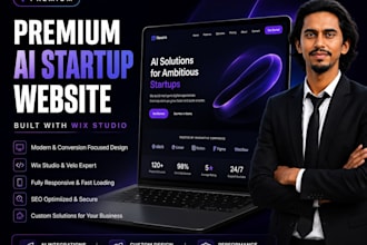 create a premium ai startup website using wix studio
