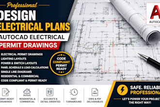 design electrical plans, autocad electrical permit drawings