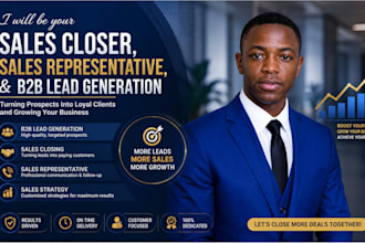 sales closer, sales representative, and b2b lead generation