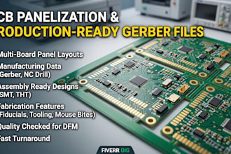 prepare pcb penalization, production panel and assembly ready gerber files