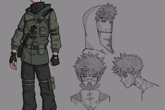 create character concepts art and reference sheets