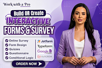 create online forms, quizzes and questionnaires with typeform, jotform, outgrow