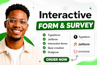 create online forms, quizzes and questionnaires with typeform, jotform expert