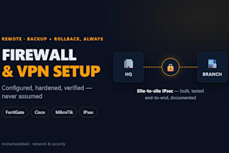 configure your fortigate, cisco or mikrotik firewall with secure ipsec VPN