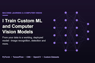 train a custom machine learning and computer vision model