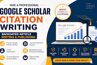 increase google scholar citation,write backdated and publish research article