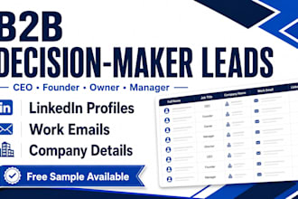 build targeted b2b decision maker leads with work emails