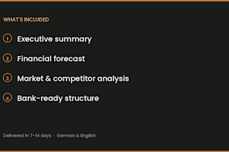 write a bankable restaurant business plan for germany
