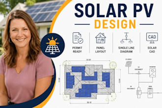 solar pv permit drawing, solar panel layout, single line solar diagram, solar ca