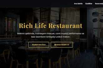 build a modern restaurant website with digital menu