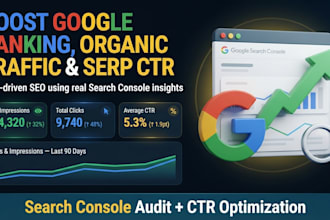 do SEO to rank your website on google page 1 with organic traffic and CTR