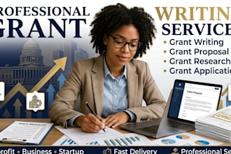 do grant writing, grant proposal, grant research, and grant application