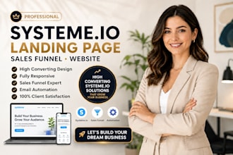 create systeme io landing page system io sales funnel system io website expert