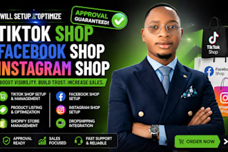 setup tiktok shop, tik tok shop dropshipping instagram shop facebook shop