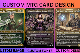 design custom mtg card design alter anime mtg card tcg illustration fantasy art