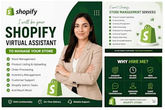 be your virtual assistant for shopify