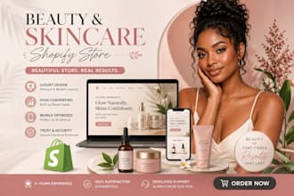 skincare shopify store makeup cosmetic skincare website beauty shopify store