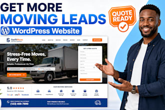 create a moving company wordpress website that generates leads