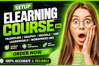 setup elearning course on talentlms graphy moodle h5p learnworld wordpress lms