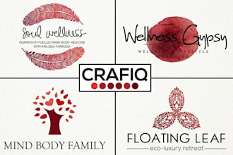 do professional holistic health wellness spiritual yoga spa logo design