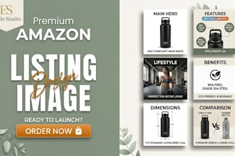design amazon product listing images, amazon infographics, and listing pictures