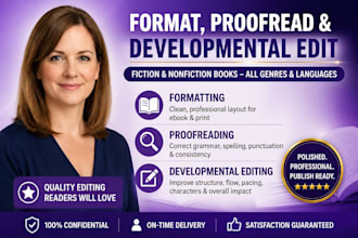 humanize ai, edit ai content, developmental edit, proofread, format novel book