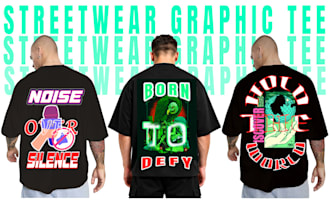 design custom streetwear graphic tee and typography t shirt