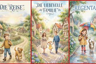 kinderbuchillustration in aquarell für geschichtenbuch und bilderbuch