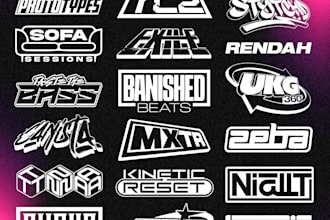 design a custom band logo, music, rock, metal punk