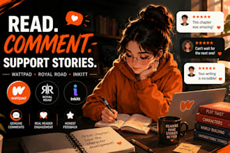 read comment and interact with your wattpad, royal road and inkitt story