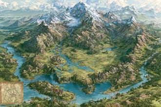 design a professional fantasy or historical map
