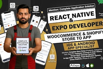 build mobile app for your woocommerce or shopify store iphone and android