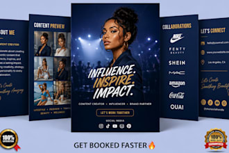 design dj artist epk media kit one sheet press kit canva media kit influencer