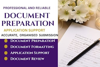 prepare proof of funds request letters and application documents