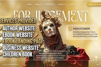 author website ebook website book website  ebook landing page business website